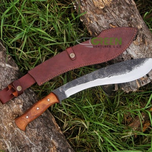 Bowie Knife , Custom Knives , Hunting Machete knife, Ogun machete, Fix blade Knife, Handmade Gurkha Knife Camping knife Anniversary gift