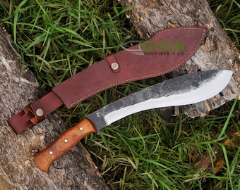 Bowie Knife , Custom Knives , Hunting Machete knife, Ogun machete, Fix blade Knife, Handmade Gurkha Knife Camping knife Anniversary gift