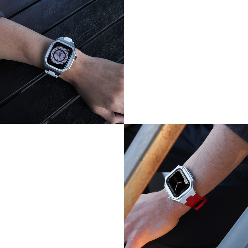 SS1 Series Luxury Apple Watch Case Band 45mm 44mm Silicone Etsy