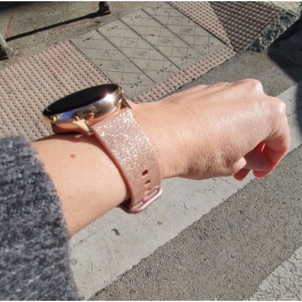 Bracelet en silicone Bling pour Samsung Watch 4, Active 2 40 mm 44 mm, Galaxy Watch 3 41 mm, Galaxy Watch 42 mm, bracelet sport 20 mm avec dégagement rapide