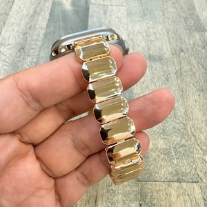 Rose Gold Apple Watch Band: Stainless Steel Candy Bracelet