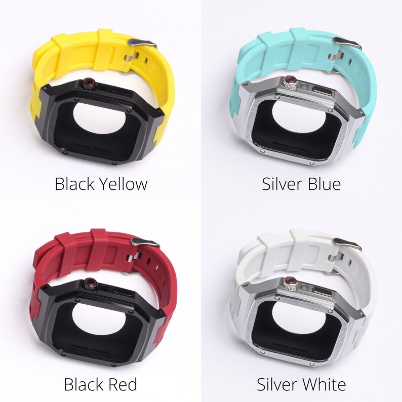 SS1 Series Luxury Apple Watch Case Band 45mm 44mm Silicone Etsy