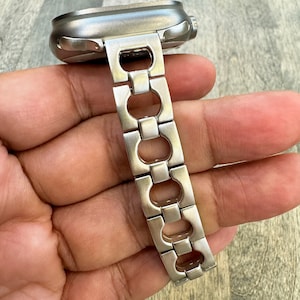 Square Link Apple Watch Band: Stainless Steel Jewelry Bracelet