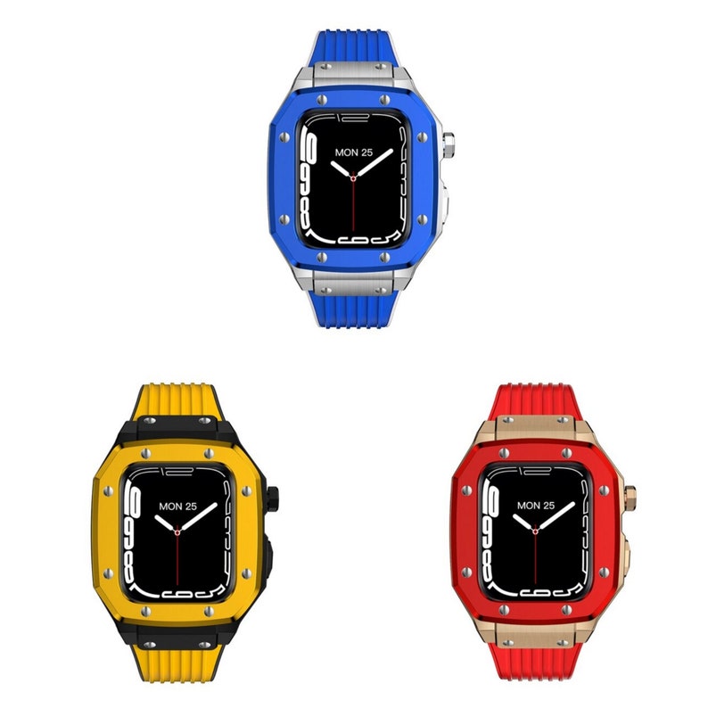 SS4 Series Luxury Apple Watch Case Band 45mm 44mm Silicone Etsy UK