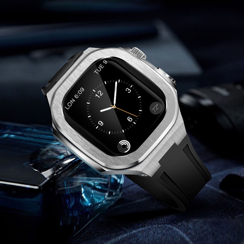SS5 Series Luxury Apple Watch Case Band 45mm 44mm Silicone Etsy
