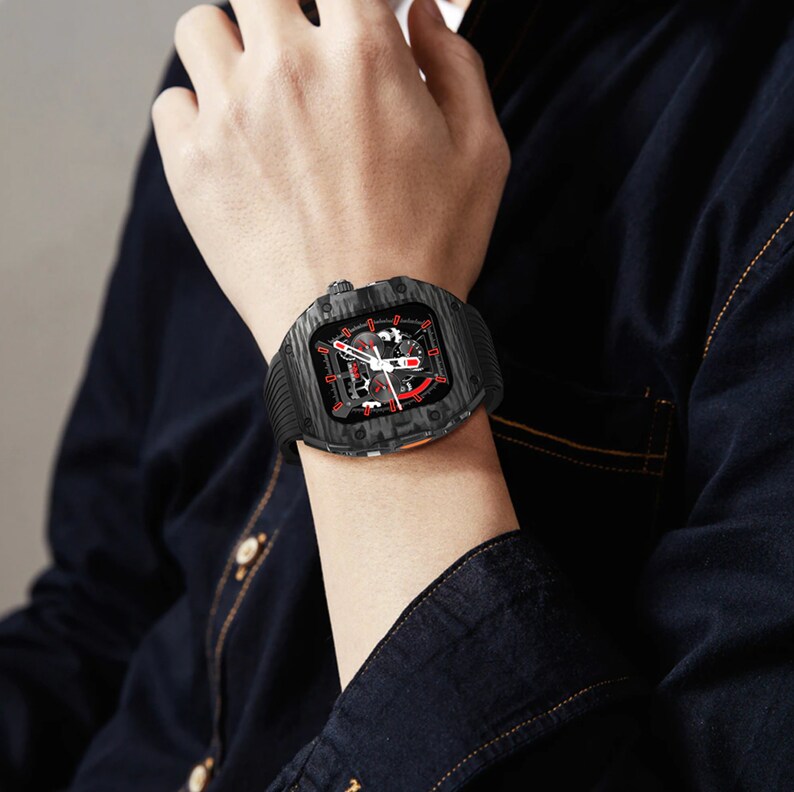 Luxury Apple Watch Case Band 49mm 45mm 44mm Silicone Strap for Etsy