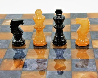 Alabaster Agate Chess set