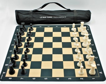 Scacchi + Scacchiera da torneo, complete con Borsa "Zebop"