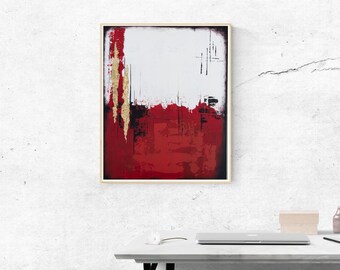 Textured Abstract Painting on Canvas, Handmade Wall Art