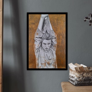 ORIGINAL Zeichnung Malerei Portrait 30*40cm