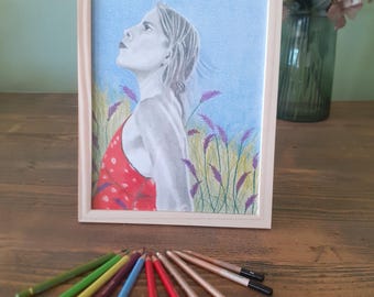 unique drawing,original painting handmade