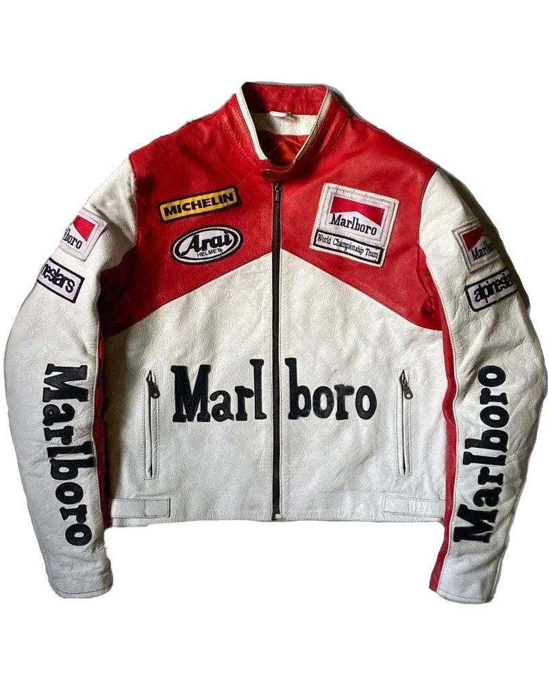 New Vintage Marlboro Racing Biker 