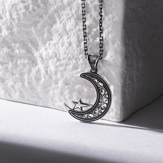 Amazon.com: JOERPH Halloween Crescent Moon Necklace for Women, 925 Sterling  Silver Moon Pendant Necklace Gothic Moon Jewelry for Men Women : Clothing,  Shoes & Jewelry