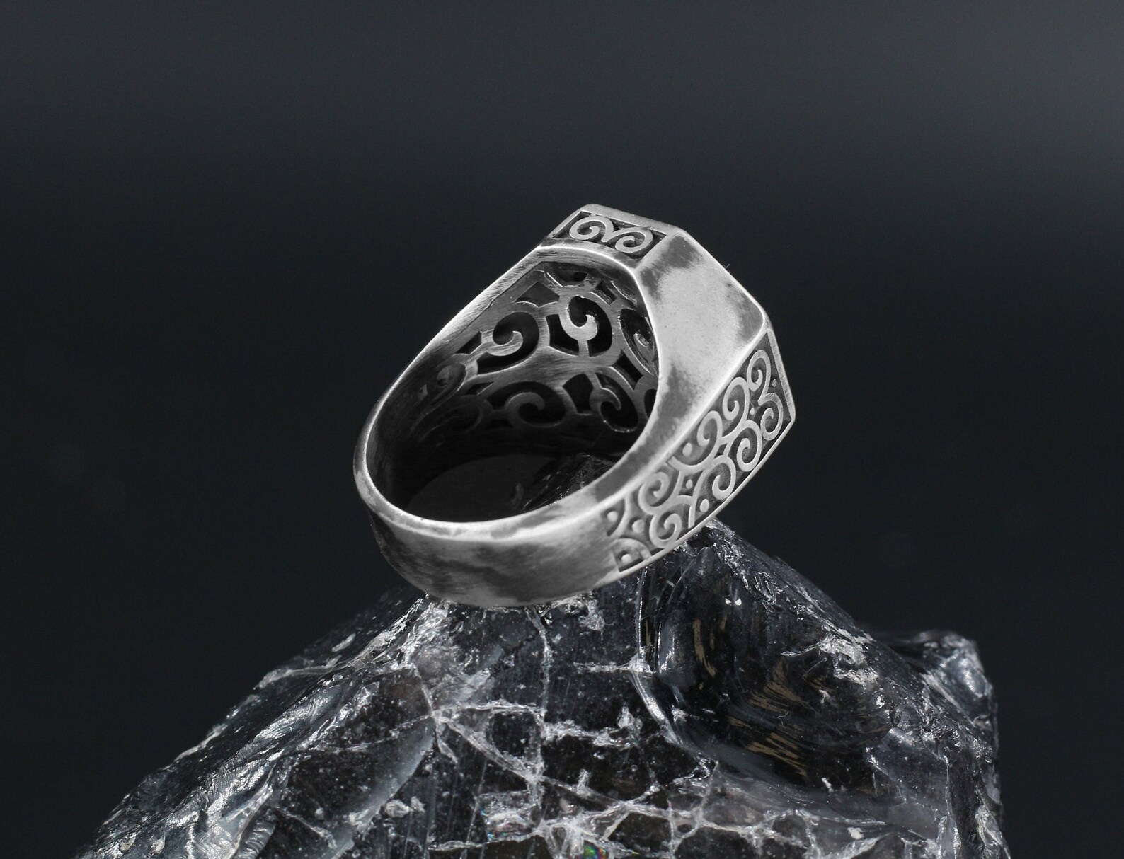 Silver Lion Ring Men Mens Lion Head Ring Silver Pinky Etsy