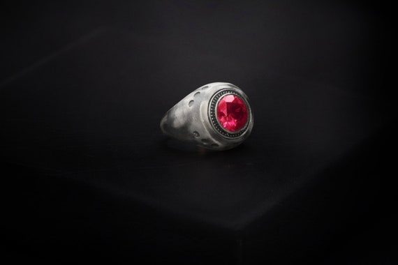 Mens ruby hotsell pinky ring