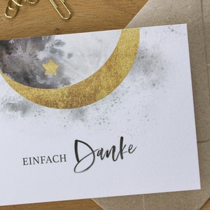 Postkarte MOND – Einfach Danke