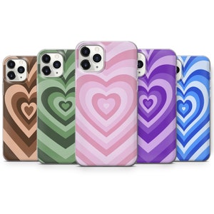 Herzen Handyhülle Aesthetic Cover für iPhone 16 Pro Max, 15 Plus, 14, 13, 12, 11, XS & Samsung S24, S23, A55, A54, Pixel 9 Pro, 8