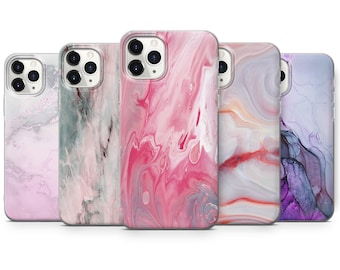 Marble Phone Case Aesthetic Colorful Cover For iPhone 15 Pro Max, 14 Plus, 13, 12, 11, XR & Samsung S23, S22, A54, A53, Pixel 8, 7