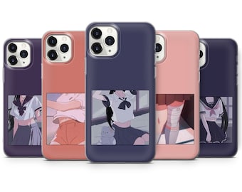 Cute Anime Girl Phone Case Aesthetic Cover for iPhone 16 Pro Max, 15 Plus, 14, 13, 12, 11, XS & Samsung S24, S23, A55, A54, Pixel 9 Pro, 8