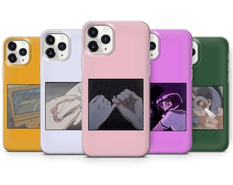 Aesthetic Anime Phone Case Cute Cover for iPhone 16 Pro Max, 15 Plus, 14, 13, 12, 11, XS & Samsung S24, S23, A55, A54, Pixel 9 Pro, 8