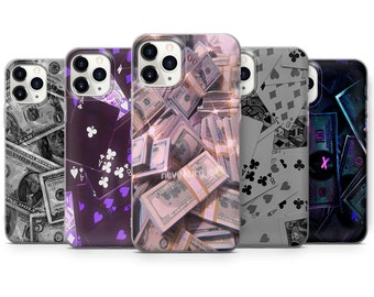 Money Gamble Phone Case Aesthetic Cover Cover for iPhone 15 Pro Max, 14 Plus, 13, 12, 11, XR, XS & Samsung S23, S22, A54, A53, Pixel 8, 7