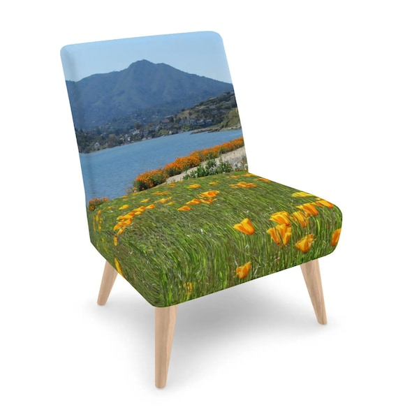Custom Handmade Slipper Chairs Designs Mt Tamalpais, Redwoods, Herons, and more
