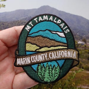 Mt Tamalpais Embroidered Patch – Marin County California Souvenir - Made in USA