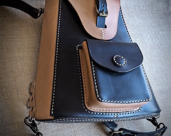 handmade leather backpack