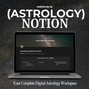 Astrology Notion Template | Notion Dashboard 2025 | Mapa Natal, Fases da Lua 2025, Signos do Zodíaco e Mais | Ferramenta de Astrologia Guiada | Template