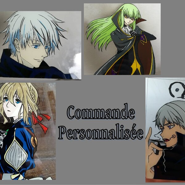 Commandes personnalisées de Glass Painting - tailles variées - animés, manga, logo, BD