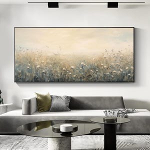 Abstract Sunrise Ocean Oil Painting on Canvas, Large Original Custom Modern Textured Coastal Landscape Painting Living Room Wall Home Decor