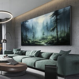 Original Forest Oil Painting on Canvas, Large Wall Art Custom Painting ...