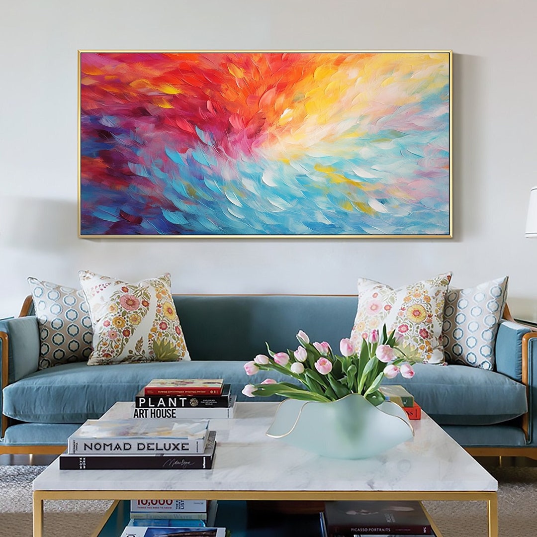 Abstract Colorful Texture Oil Painting on Canvas Original - Etsy