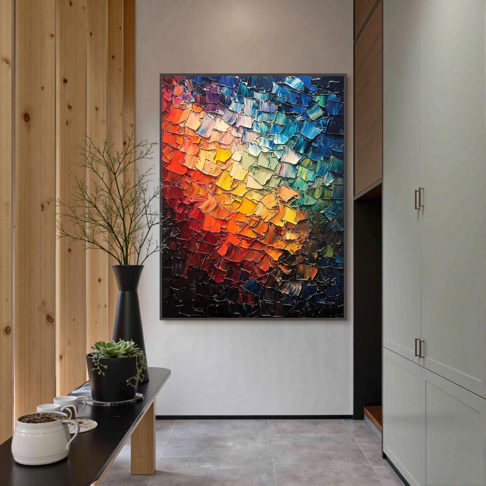 Abstract Color Block Oil Painting, Large Textured Minimalist Art - Etsy