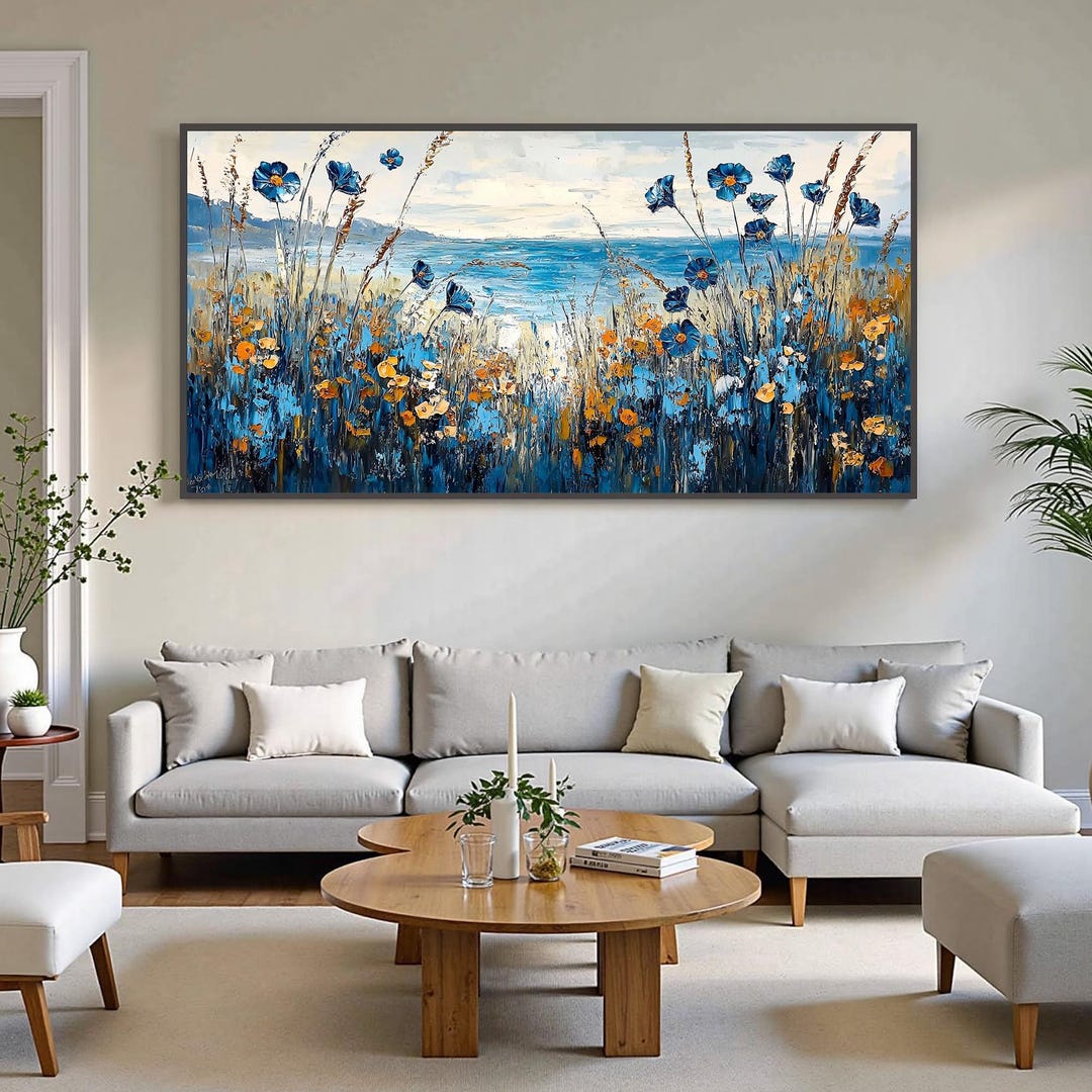 Abstract Original Landscape Oil Painting on Canvas, Large Wall Art ...