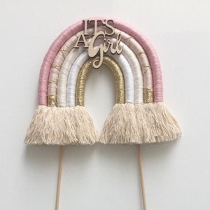 Cake Topper / Rainbow / Boho / Macramé Rainbow