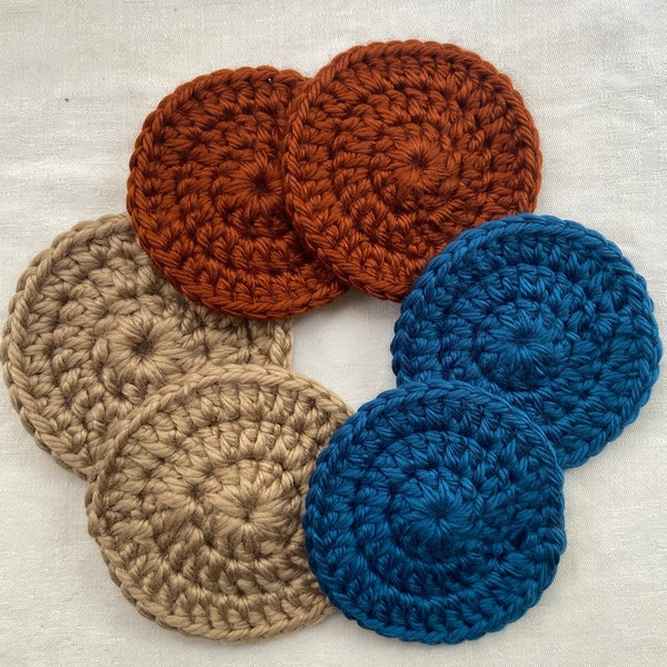 Natural | Neutral | Crocheted Coasters| Handmade Crocheted Coasters| Coasters Set|