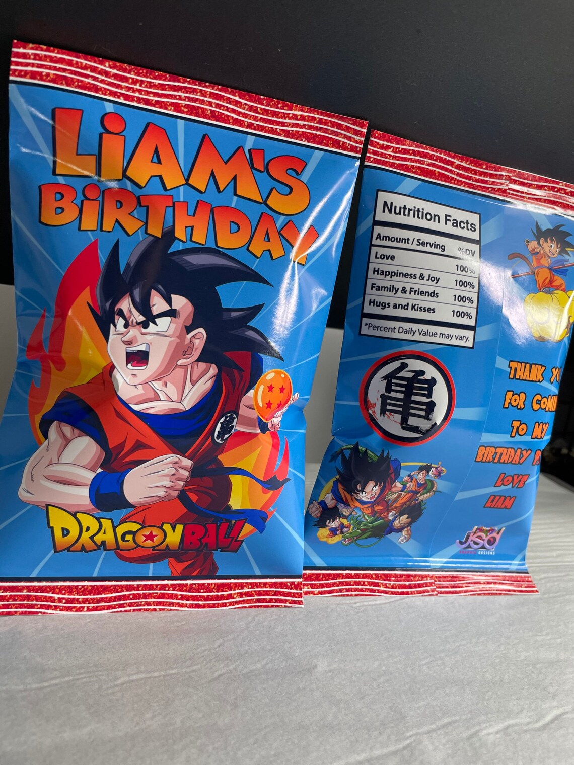 Goku Chip Bags Etsy