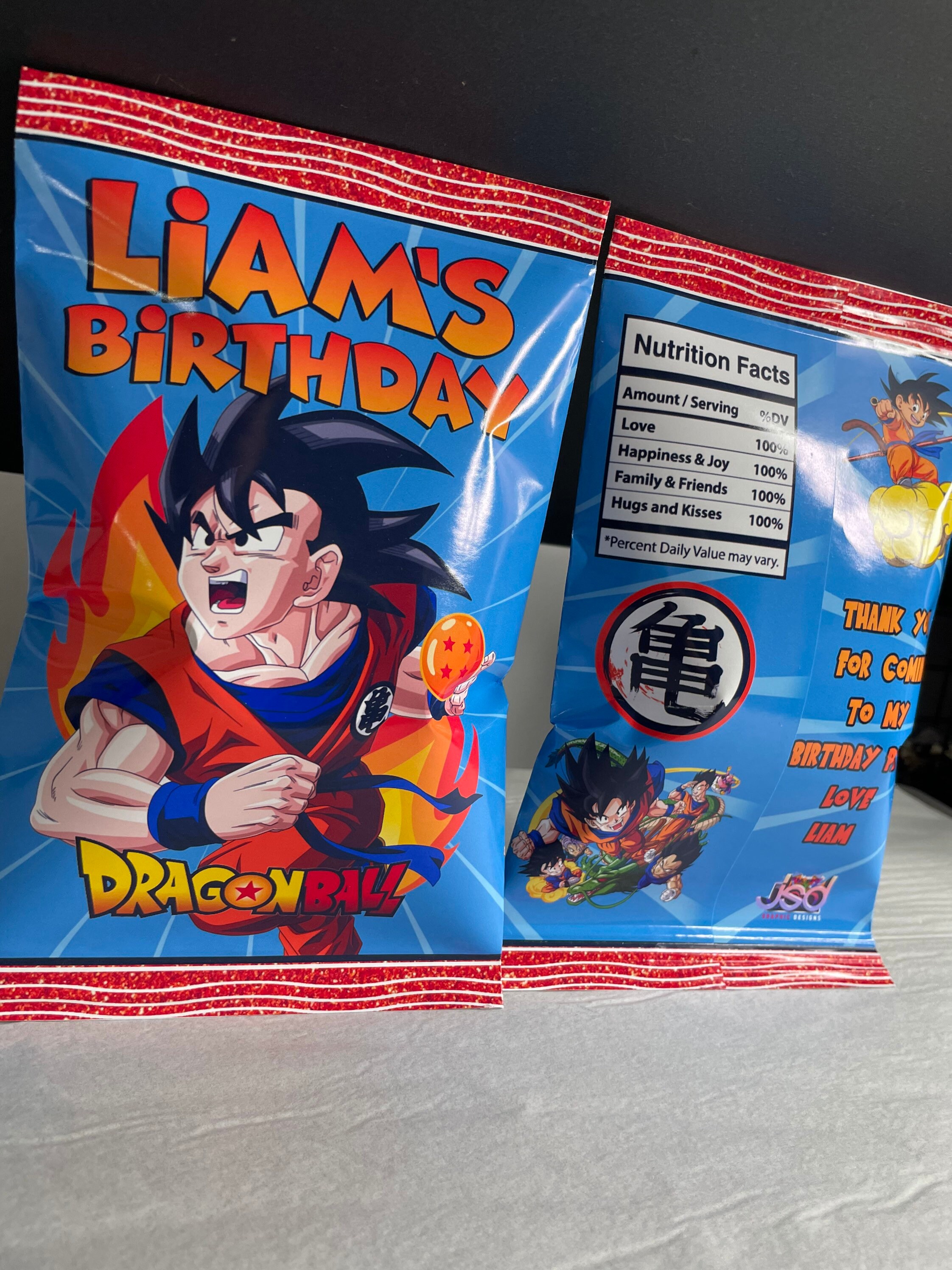 Goku Chip Bags Etsy