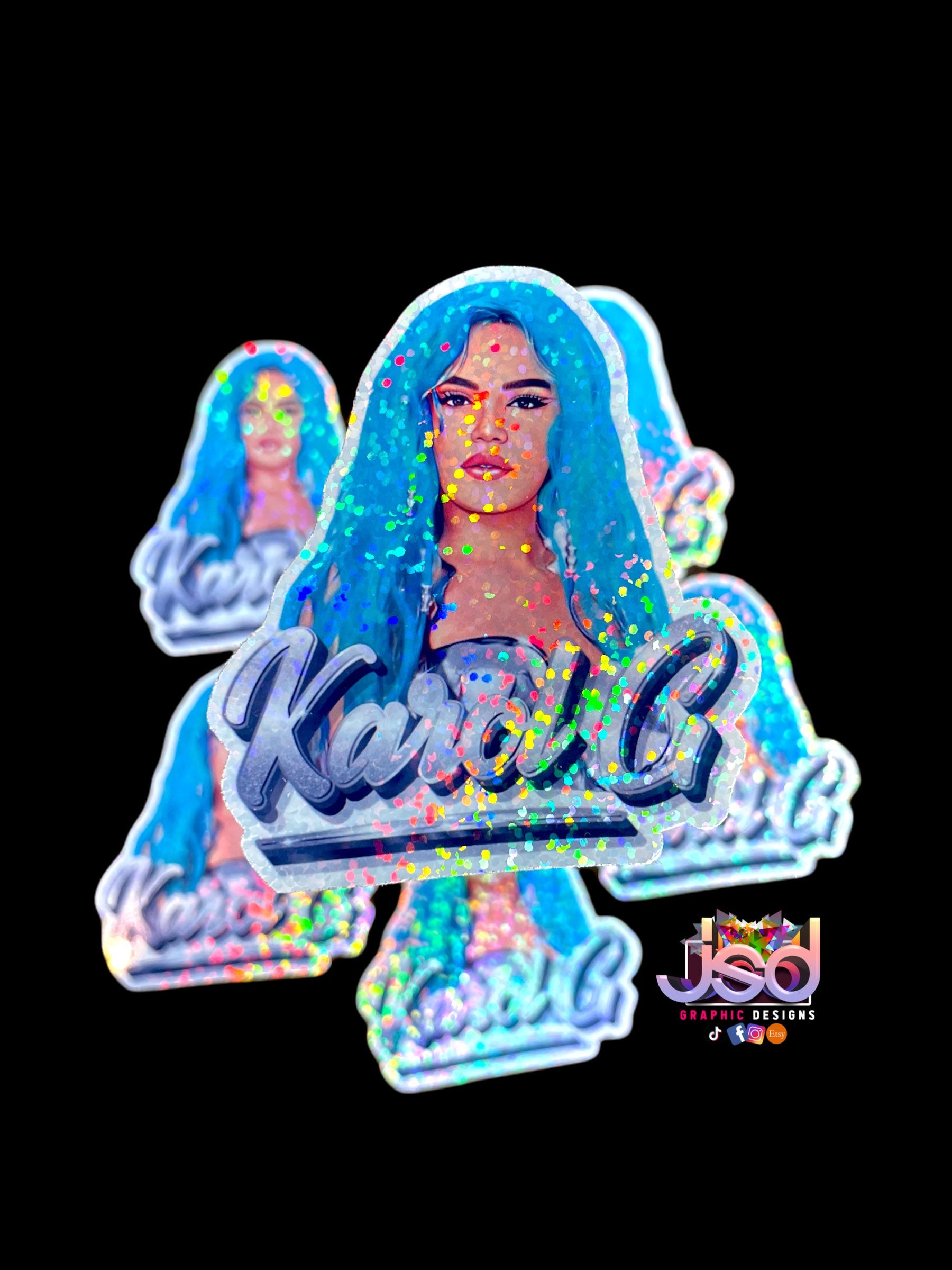 Holographic Karol G Stickers Water Resistant 6 Piece Etsy