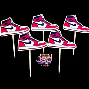 12 Nike sneakers cupcake toppers