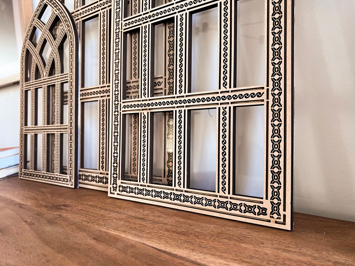 Window Frame Decorative Profile Farmhouse Arch Window Frame SVG Pdf Cdr Ai Dxf Laser Cut, Decorative ...