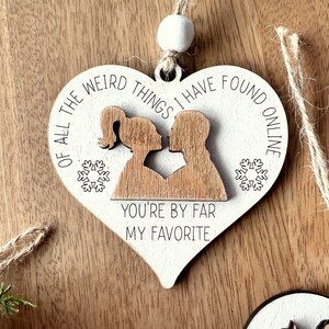 Funny Couple Ornament SVG, Funny Ornament SVG, Couple Ornament Laser Cut, Couple Christmas Ornament SVG, Scored, Glowforge, Digital Download image 8