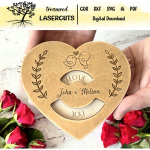 Valentinstag Geschenk SVG, Valentinstag Geschenk für Ihn Plotter, Valentinstag Geschenk für Sie Laser Cut Datei, digitaler Download
