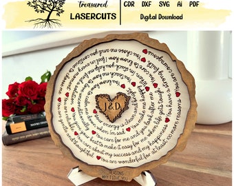 Valentine's Gift SVG, Reasons Why I Love You Svg, Gift For Him Svg, Gift For Her Svg, Valentine's Gift Laser Cut File, Digital Download