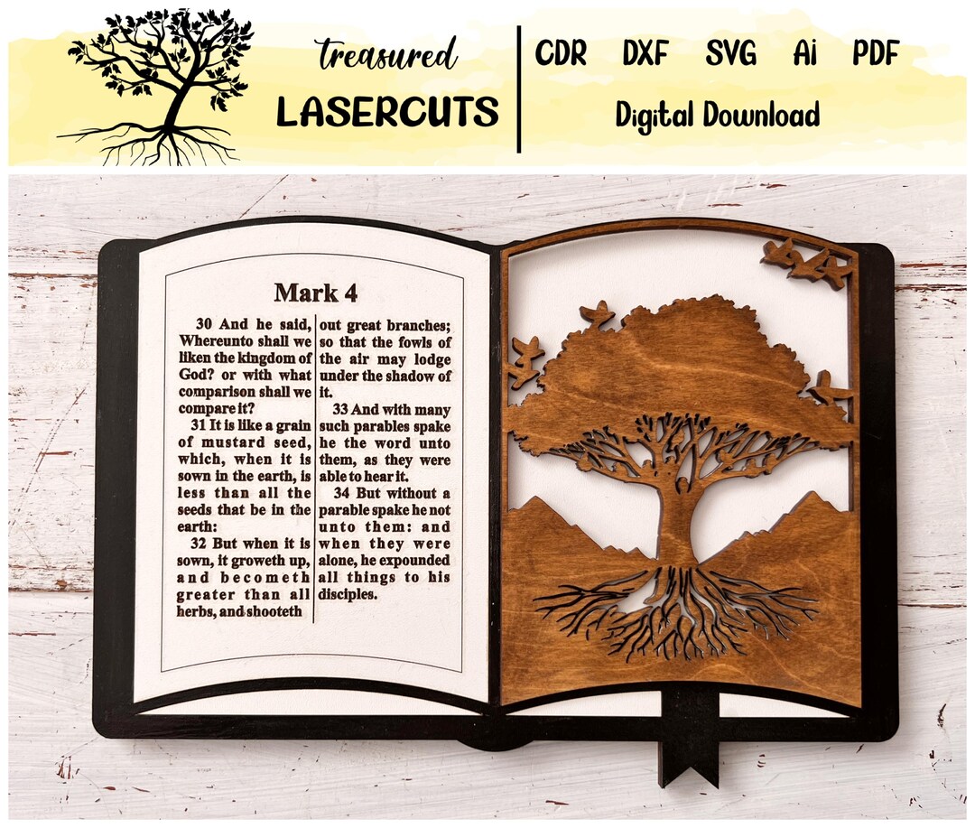 Parable of the Mustard Seed Bible Add On, Bible Display Svg, Bible ...