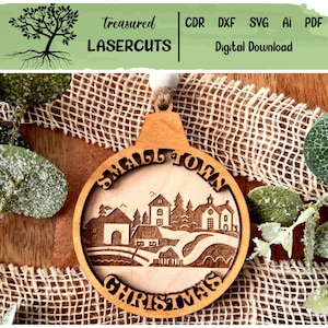 Stadt Ornament SVG, Stadt Ornament SVG, Stadt Ornament SVG, Weihnachten Laser Cut Datei, Glowforge, digitaler Download
