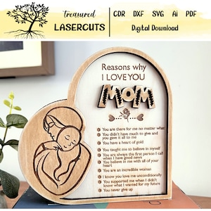 Regalo del Día de las Madres Svg, Regalo para mamá Svg, Regalo del Día de la Madre Svg, Láser del Día de las Madres, Láser del Día de la Madre, Archivos Láser del Día de las Madres, Archivo Digital