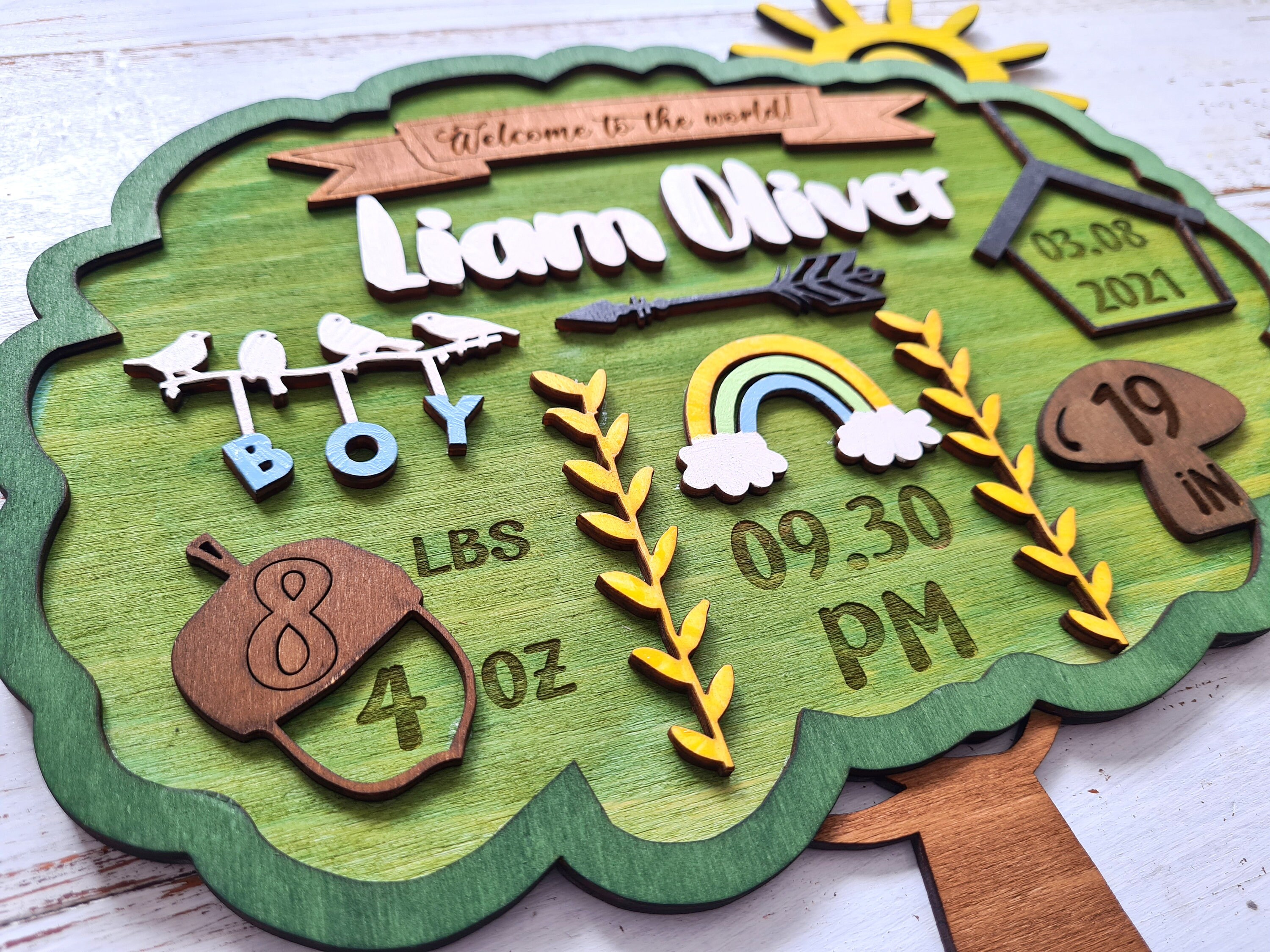 Baby Announcement SVG Stats Photo Prop File Birthsign - Etsy