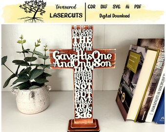 Easter Cross Svg, Easter Svg, Easter Laser Cut, Easter Files Svg, Religious Svg, Religious Sign Svg, He Is Risen Sign Svg, Digital Download